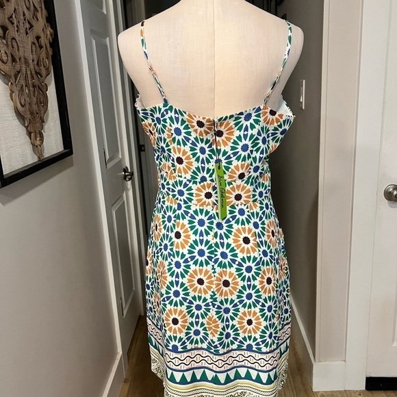 SAM EDELMAN New floral sheath spaghetti strap summer mini dress - Picture 7 of 16